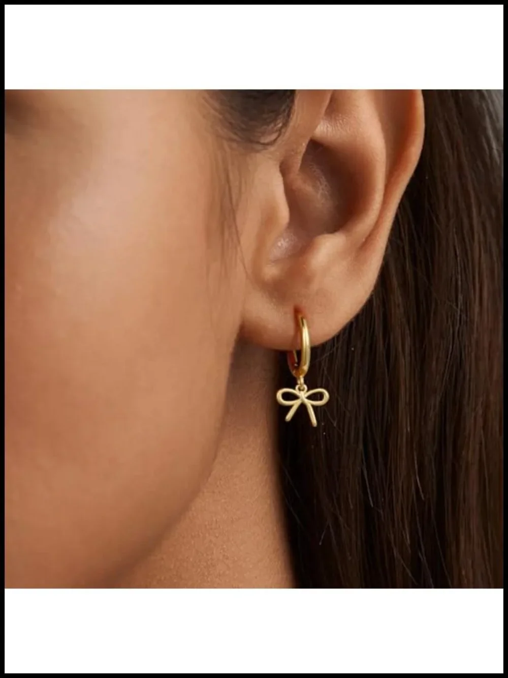 Gold Plated Bow Earrings for Girls Women Hypoallergenic